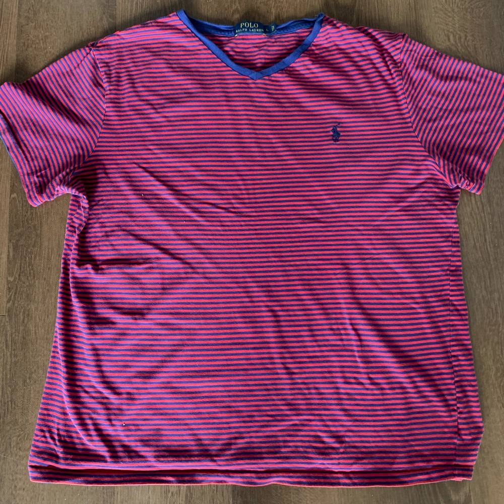 Men's Polo Striped Tee Shirt